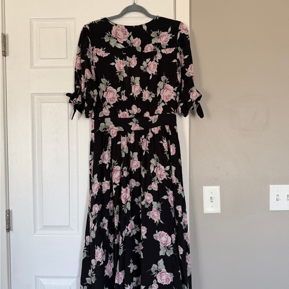 Free People Floral Button Down Midi Maxi Dress Flowy Boho Summer - Picture 8 of 13